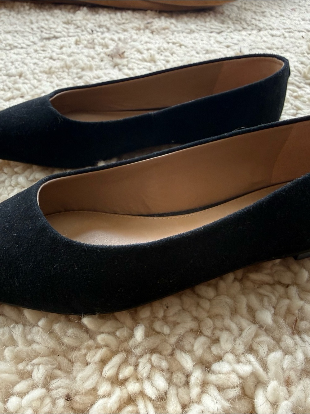 Sam Edelman Black Pointed-Toe Suede Flats - Picture 2 of 3